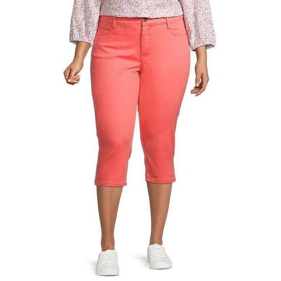 St. John's Bay Mid Rise Capris color Orange Size 12 - Picture 1 of 5